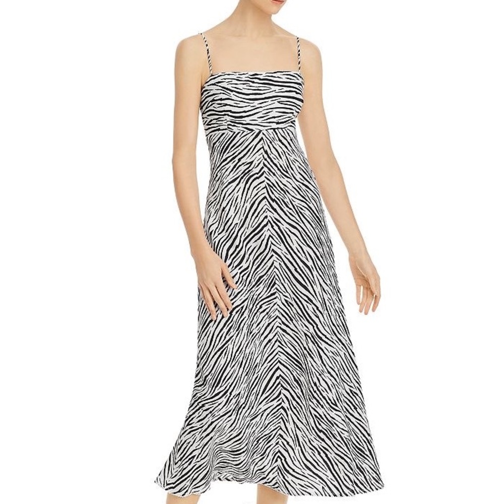 Enza Costa Zebra Printed Maxi Dress